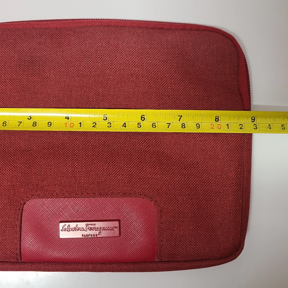 Salvatore Ferragamo Parfums Special Edition Burgundy Red Avianca Accessory Case